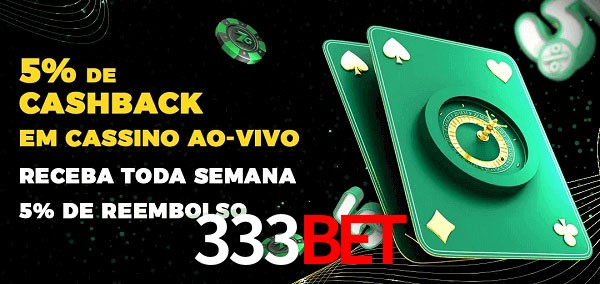 Promoções do cassino ao Vivo 333BET